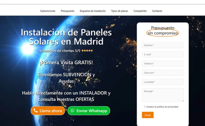 Portada del proyecto: instalador de placas solares