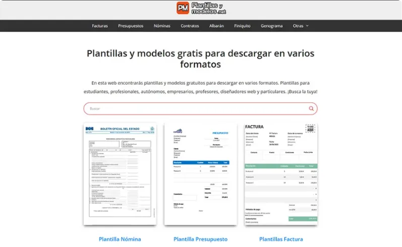 Portada del proyecto: portal de plantillas y documentos