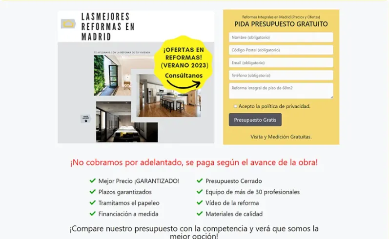 Portada del proyecto: empresa de reformas integrales