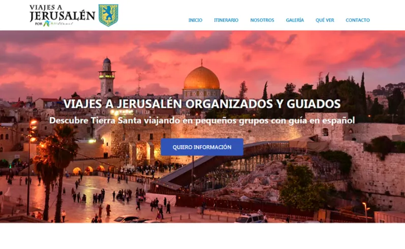 Portada del proyecto: viajes guiados a tierra santa
